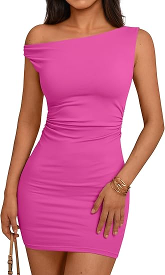 Womens Mini Summer Dresses 2026 Going Out Off The Shoulder Bodycon Sexy Party Club Spring Fashion Outfits